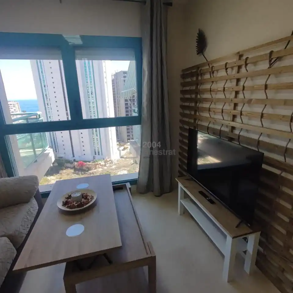 Wohnzimmer von Wohnung zum Verkauf in Villajoyosa / La Vila Joiosa mit Klimaanlage, Möbliert und Gemeinschaftspool