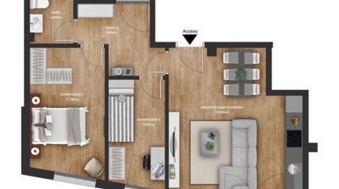 Foto 2 de Piso en venta en Sierrapando - Mirador del Dobra, Sierrapando, Torrelavega