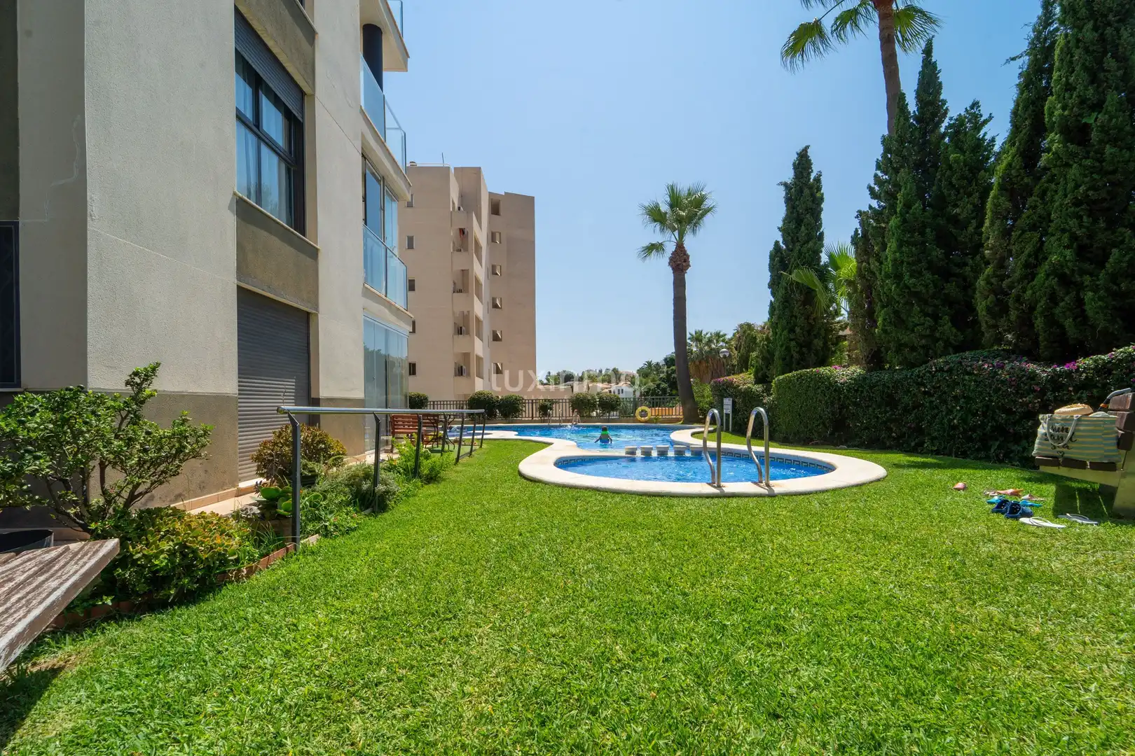 Jardín de Planta baja en venta en Calpe / Calp con Aire acondicionado, Jardín privado y Terraza