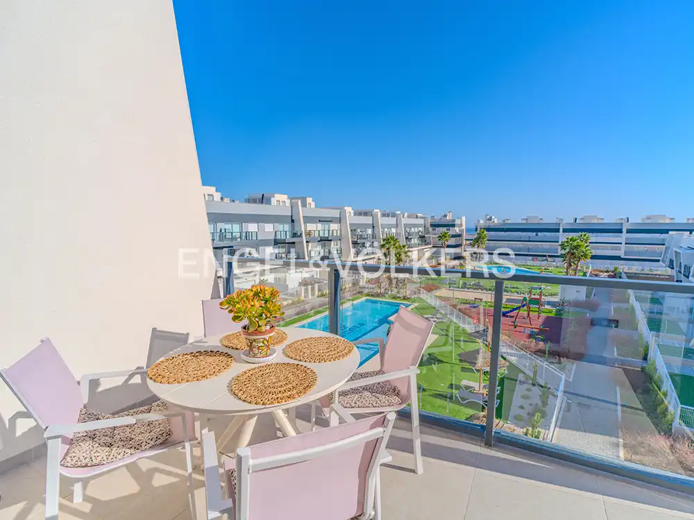 Terrasse von Maisonette zum Verkauf in Santa Pola mit Klimaanlage, Heizung und Terrasse