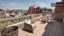 Terrace of Flat to rent in  Barcelona Capital  with Air Conditioner, Heating and Furnished