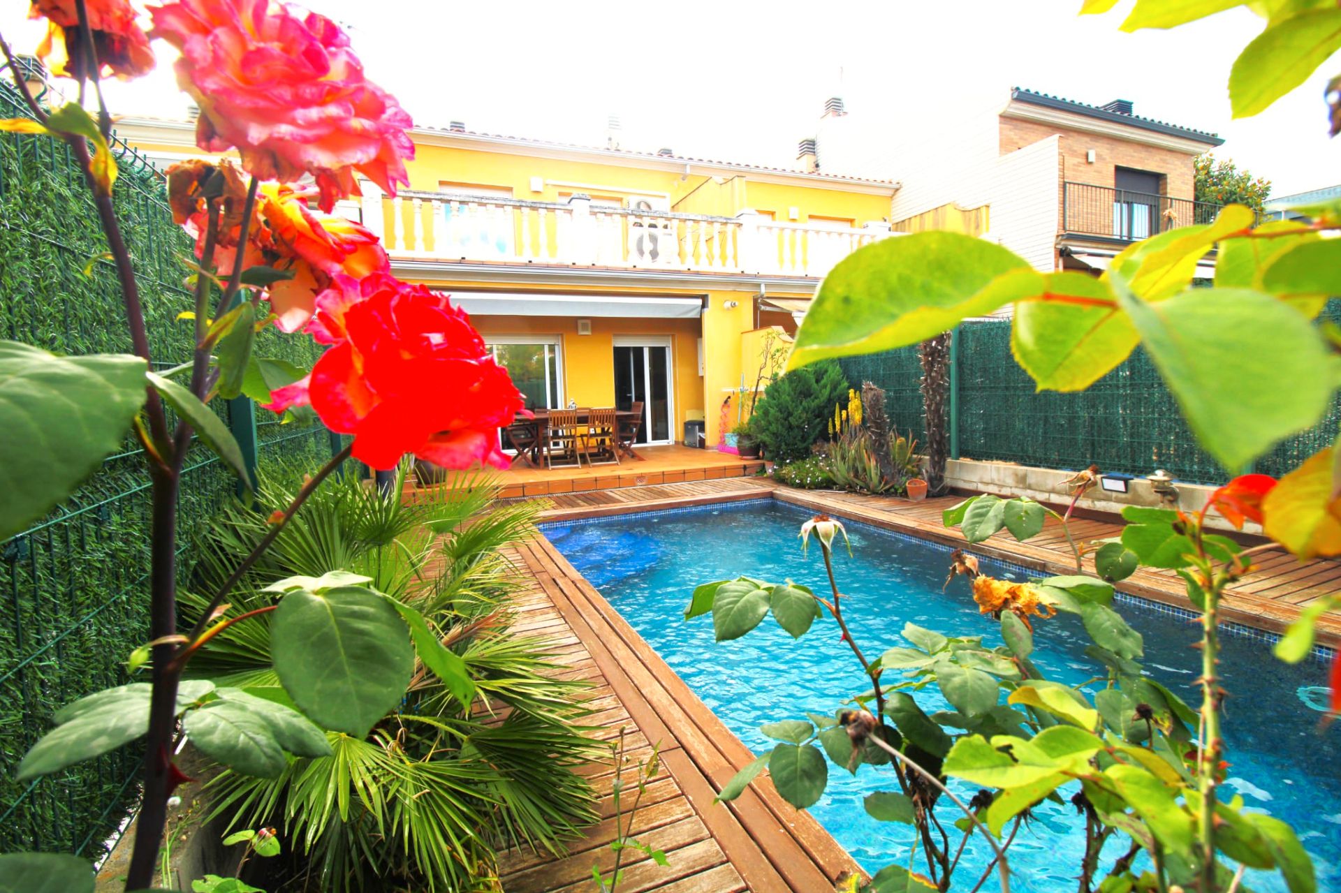 Swimming pool of Single-family semi-detached for sale in Llagostera  with Air Conditioner, Heating and Private garden
