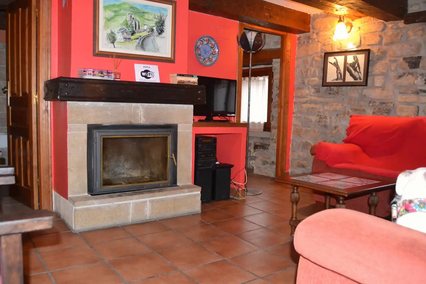 Sala de estar de Casa o chalet en venta en Borau con Calefacción, Parquet y Trastero
