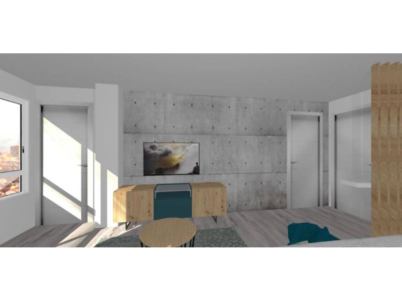 Living room of Flat for sale in Ourense Capital   with Air Conditioner, Heating and Balcony