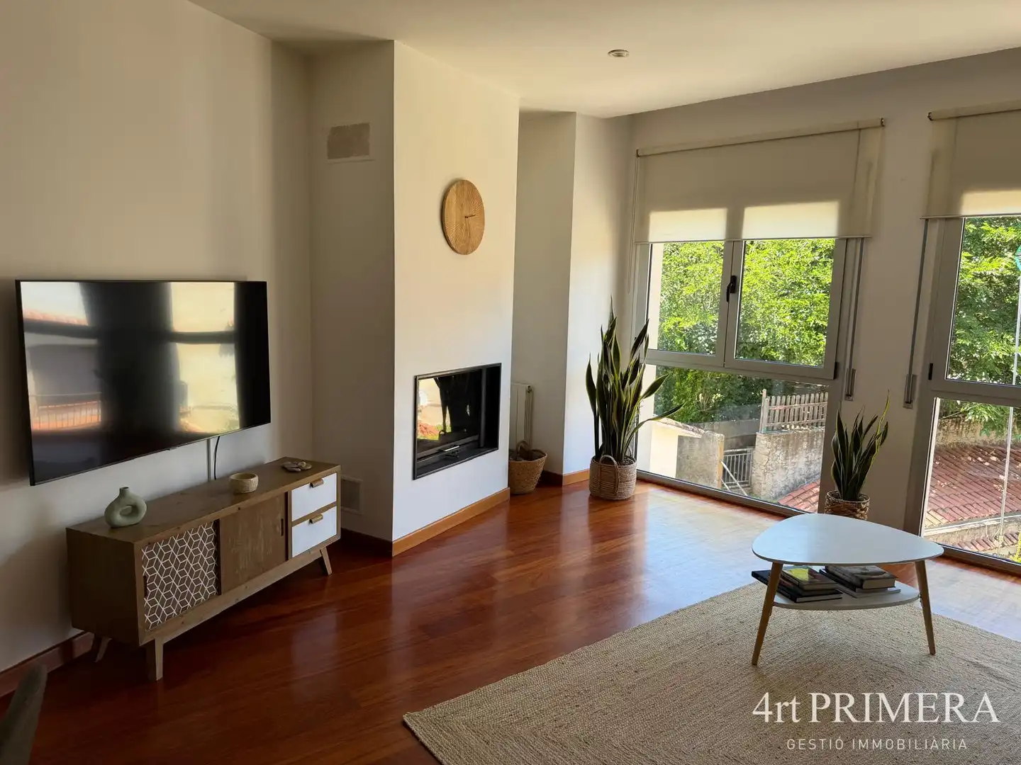 Sala de estar de Dúplex de alquiler en Vallromanes con Aire acondicionado, Calefacción y Parquet