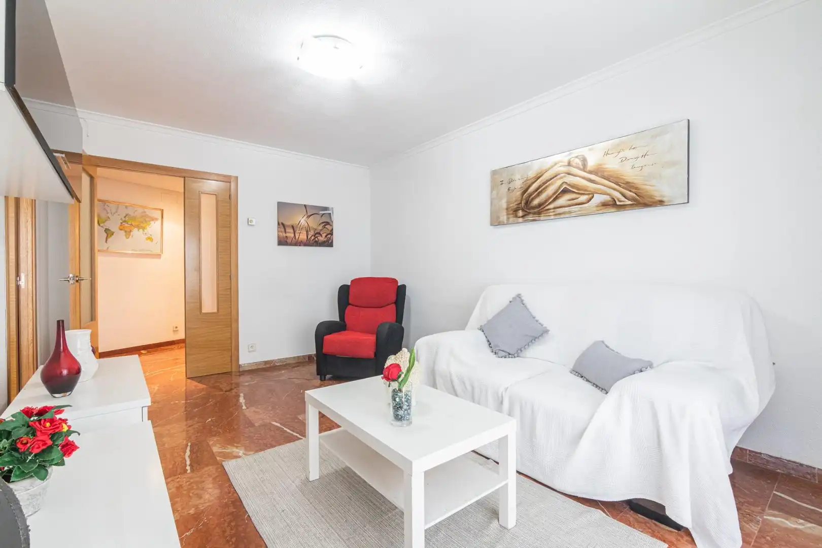 Wohnzimmer von Wohnung zum Verkauf in Elche / Elx mit Klimaanlage, Heizung und Balkon