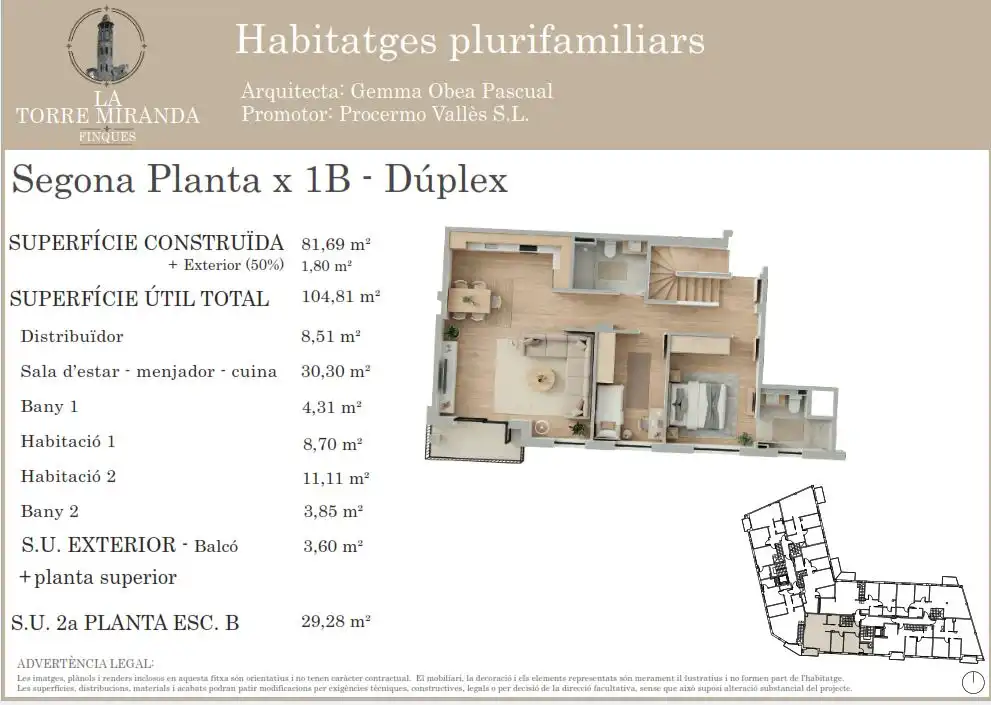 Dúplex d'obra nova amb terrassa en venda a Carrer Montseny 19