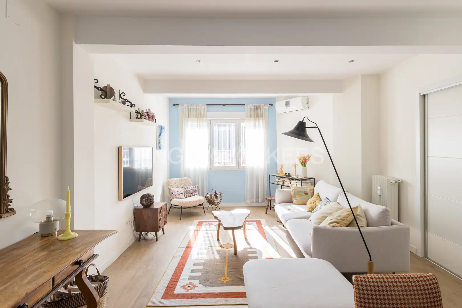 Wohnzimmer von Wohnung zur Miete in Madrid mit Klimaanlage und Heizung