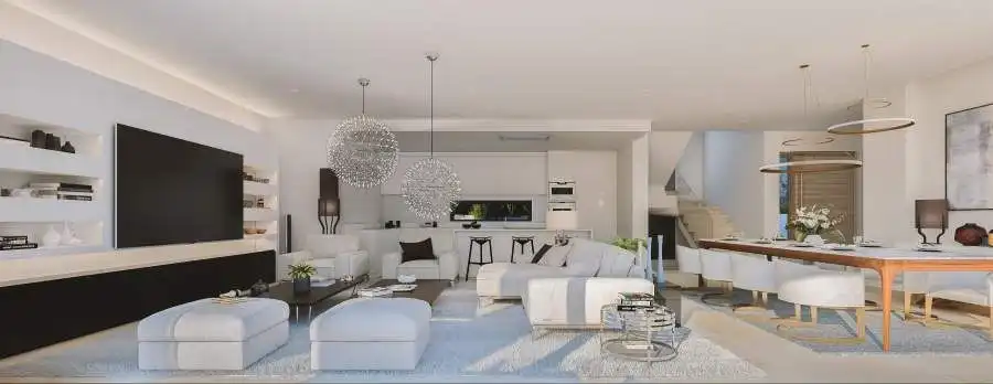 Sala d'estar de Casa o xalet de lloguer en Marbella amb Aire condicionat, Calefacció i Jardí privat