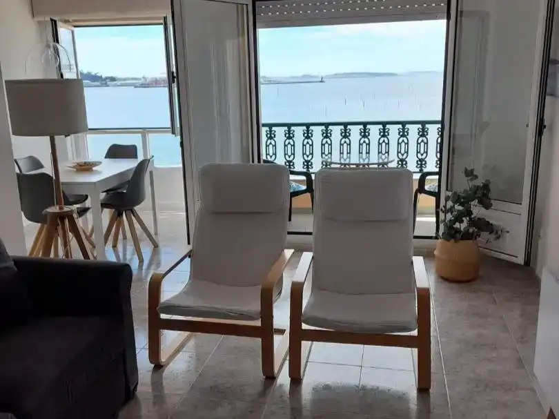 Wohnzimmer von Wohnung zur Miete in Vilagarcía de Arousa mit Möbliert und Balkon