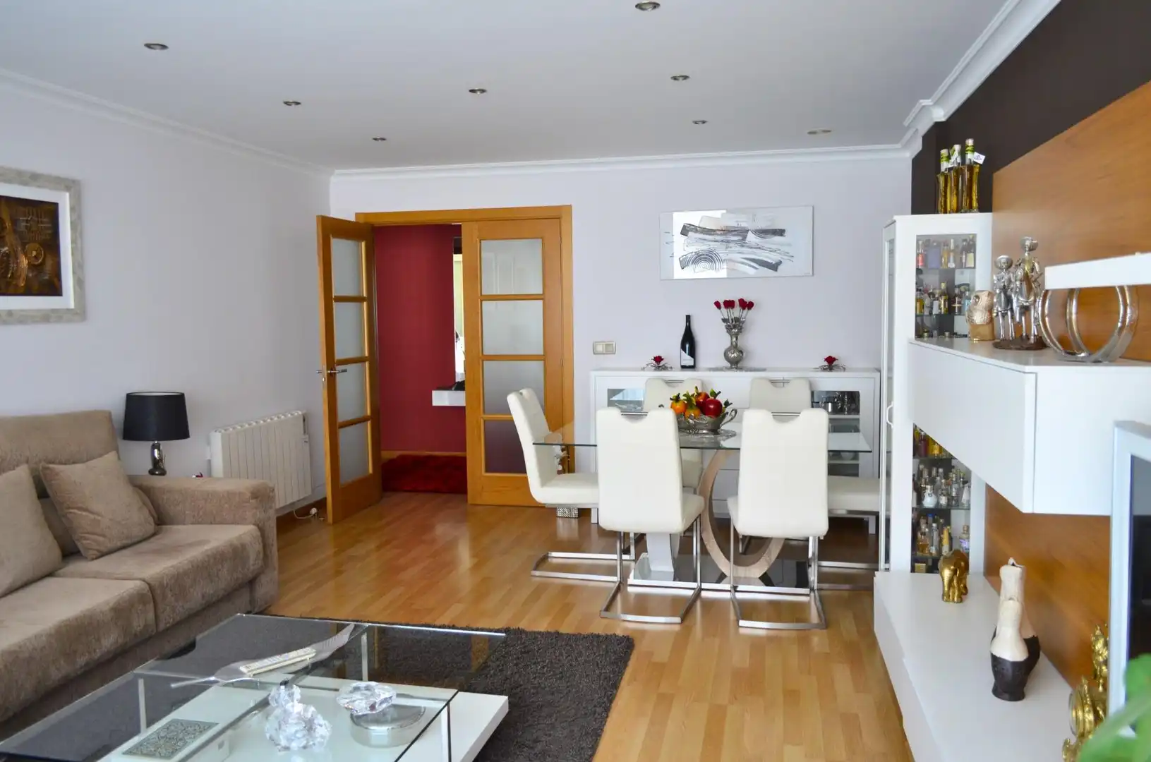 Living room of Flat for sale in Carballo  with Heating, Storage room and Furnished