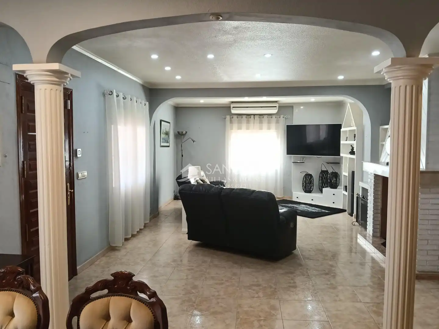 Sala de estar de Casa o chalet en venta en Aspe con Aire acondicionado, Calefacción y Jardín privado