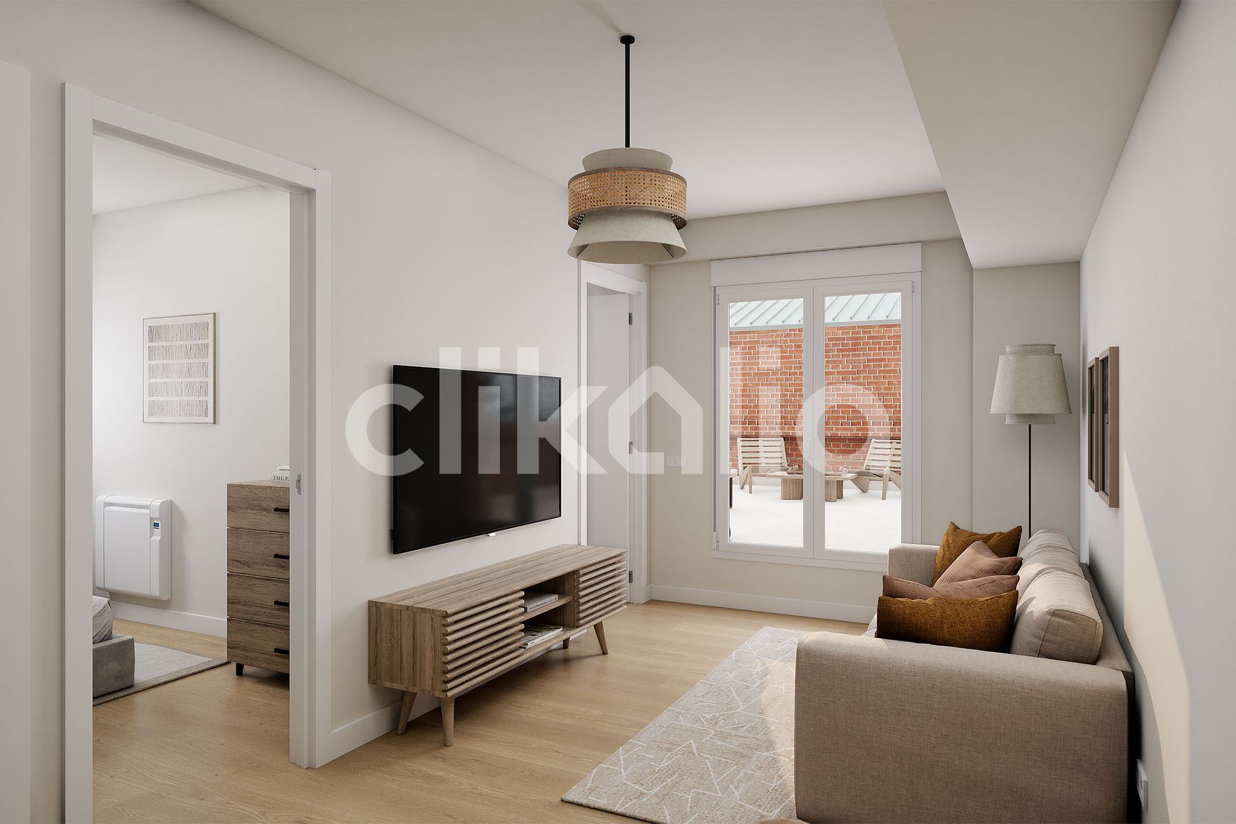 Sala d'estar de Pis en venda en  Madrid Capital amb Aire condicionat, Calefacció i Terrassa