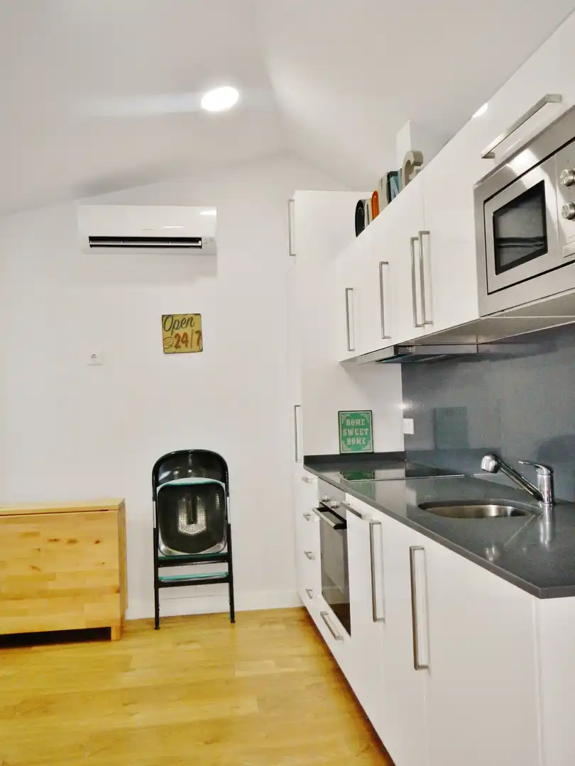 Kitchen of Attic for rent in Madrid  with Air Conditioner, Heating and Furnished