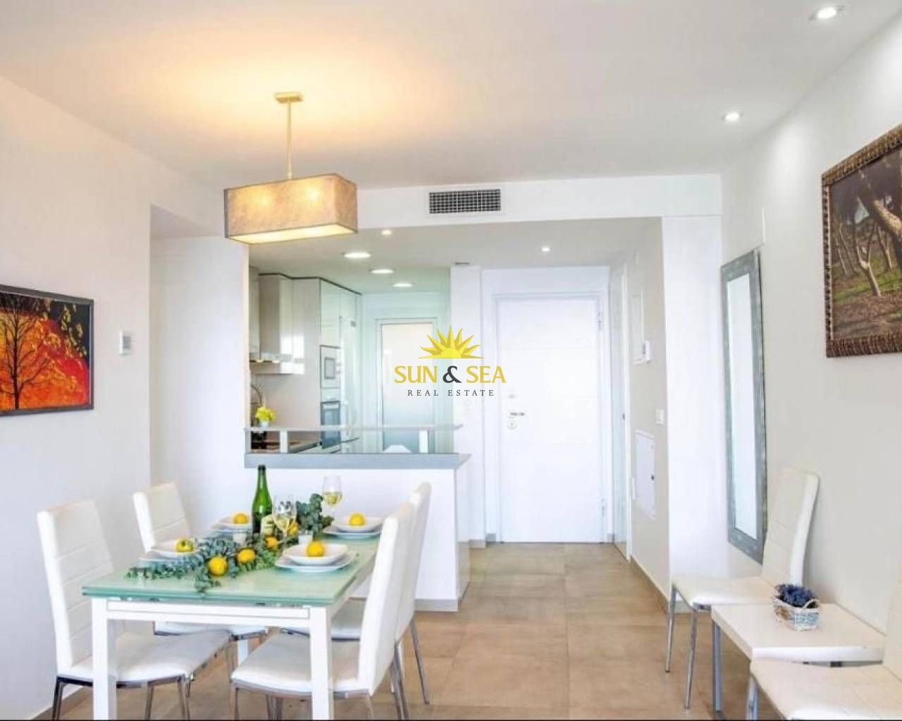 Kitchen of Apartment to rent in Torrevieja  with Air Conditioner, Heating and Swimming Pool