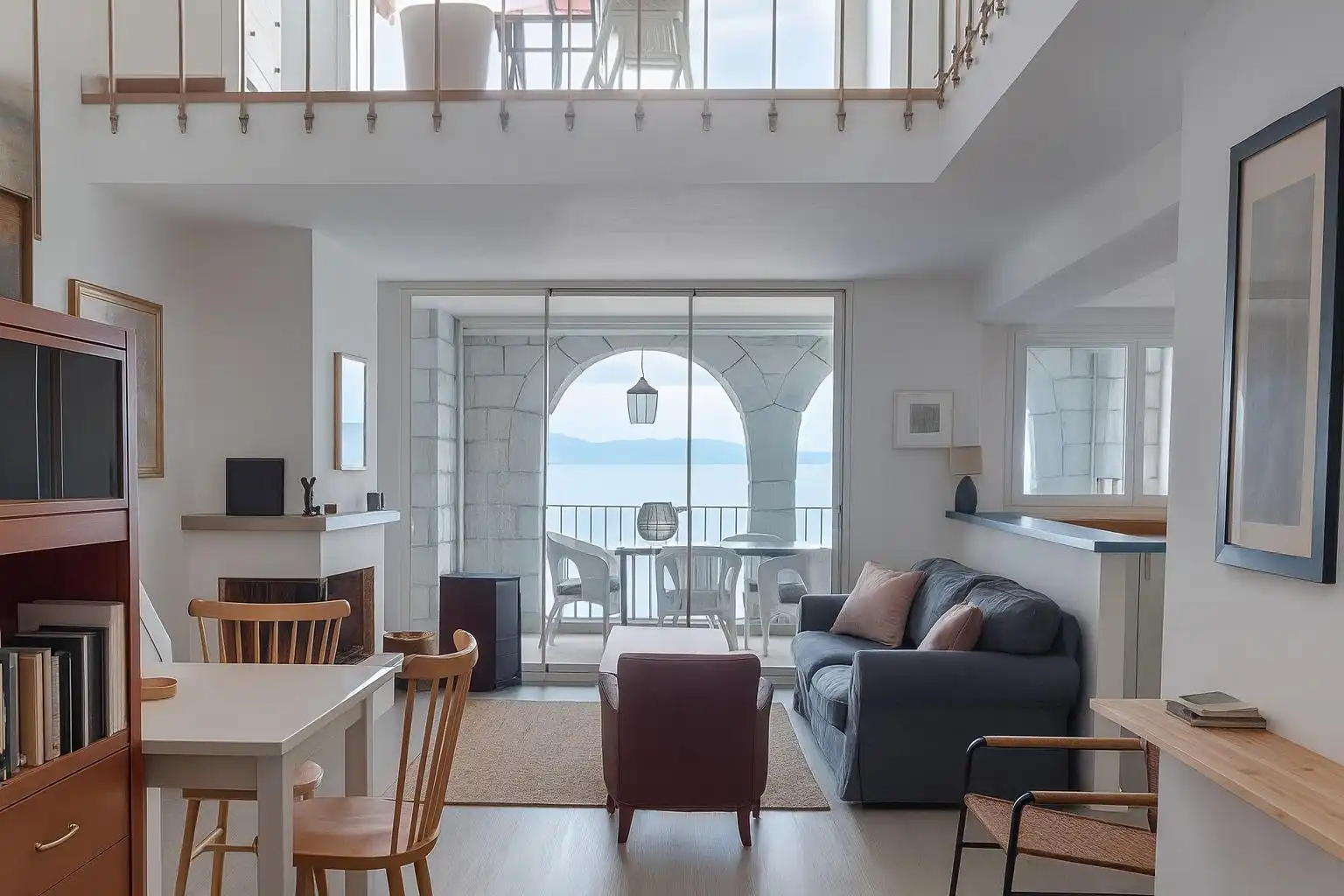 Wohnzimmer von Wohnung zum Verkauf in L'Escala mit Heizung, Terrasse und Balkon