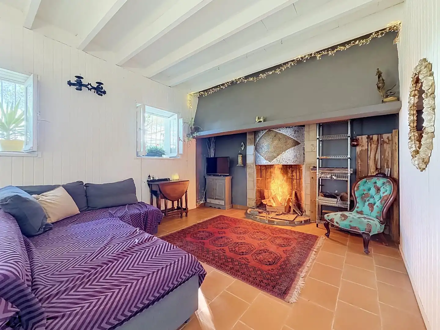 Sala de estar de Finca rústica en venta en Castalla, Alicante