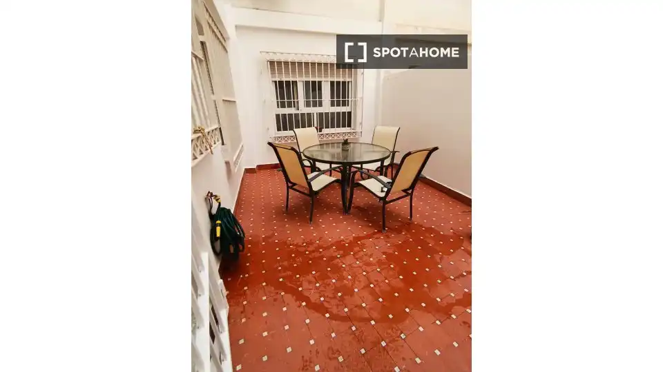 Terrace of Flat for rent in Valencia  with Air Conditioner, Heating and Furnished