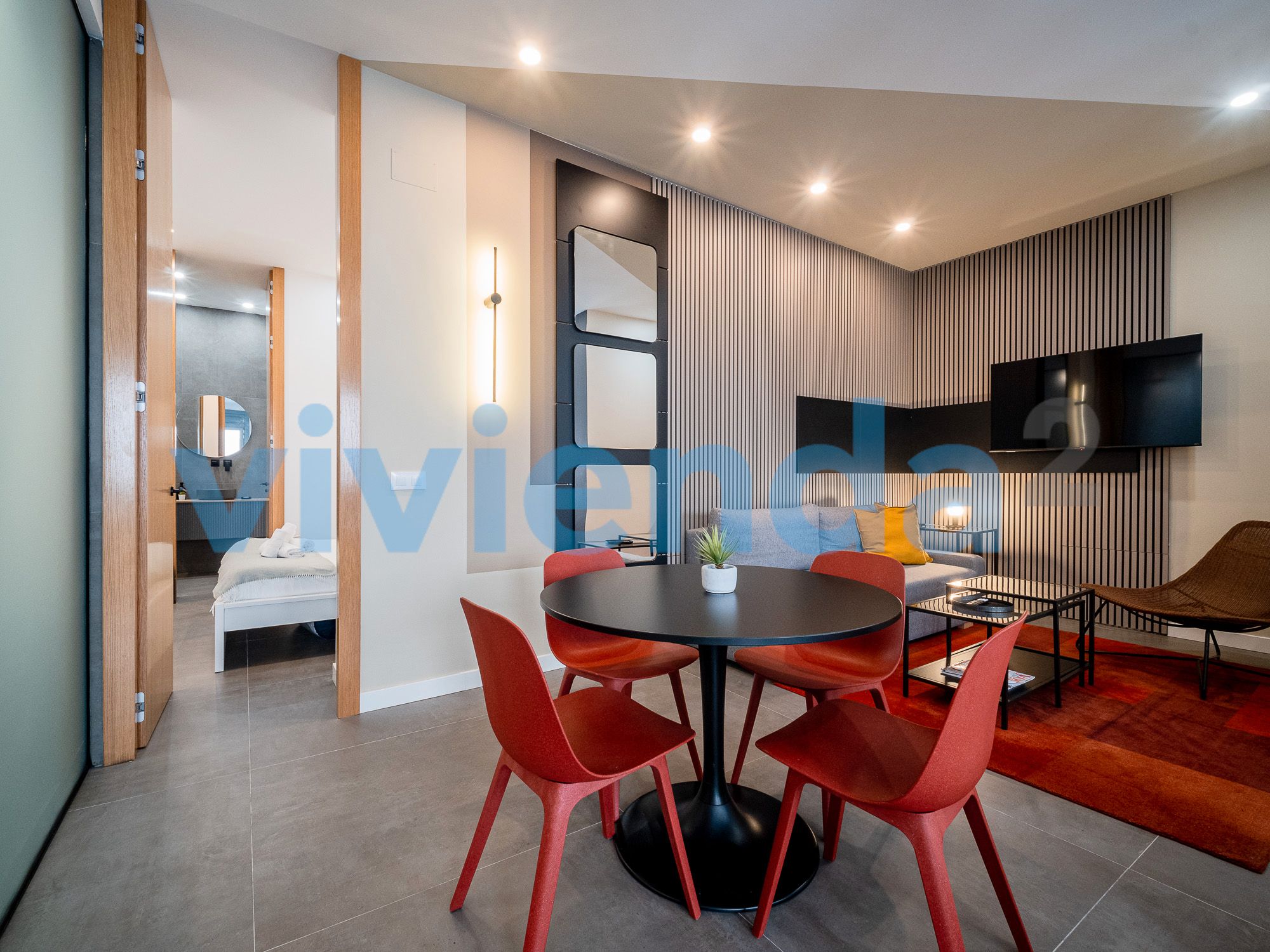 Sala de estar de Piso en venta en  Madrid Capital con Aire acondicionado, Amueblado y Balcón