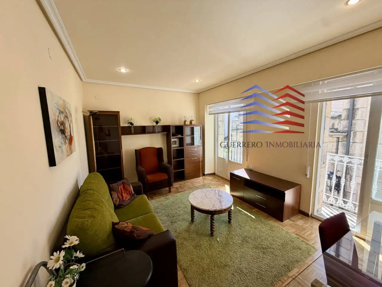 Sala de estar de Apartamento de alquiler en Ourense Capital  con Calefacción, Parquet y Amueblado