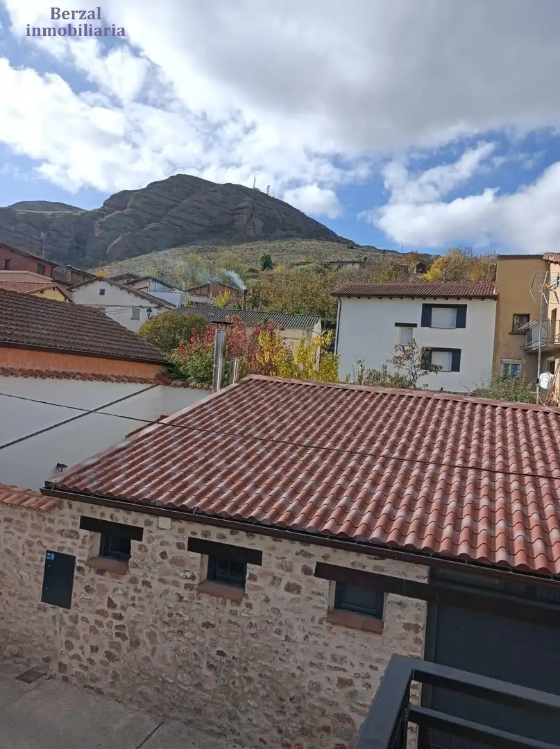 Vista exterior de Casa o xalet en venda en Matute amb Terrassa, Moblat i Balcó