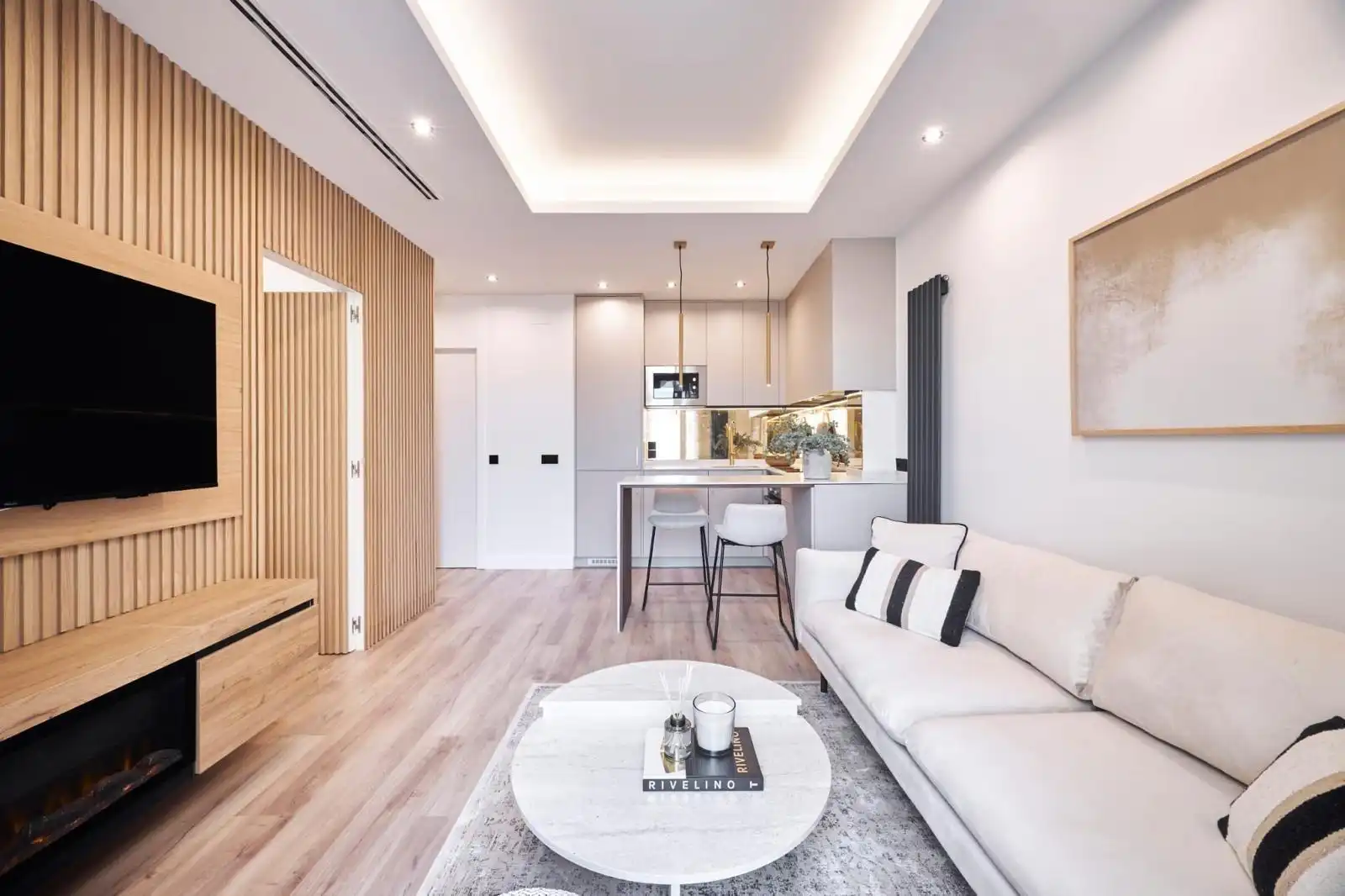 Wohnzimmer von Wohnung zum Verkauf in Madrid mit Klimaanlage, Heizung und Parkett
