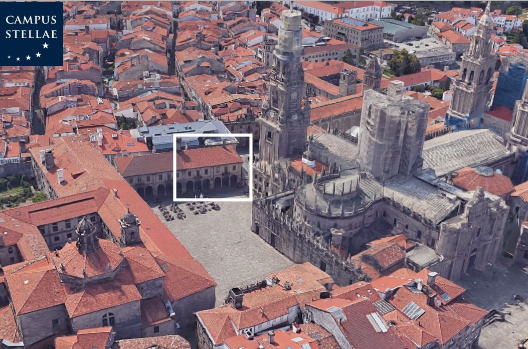 Vista exterior de Oficina de lloguer en Santiago de Compostela  amb Calefacció, Traster i Moblat