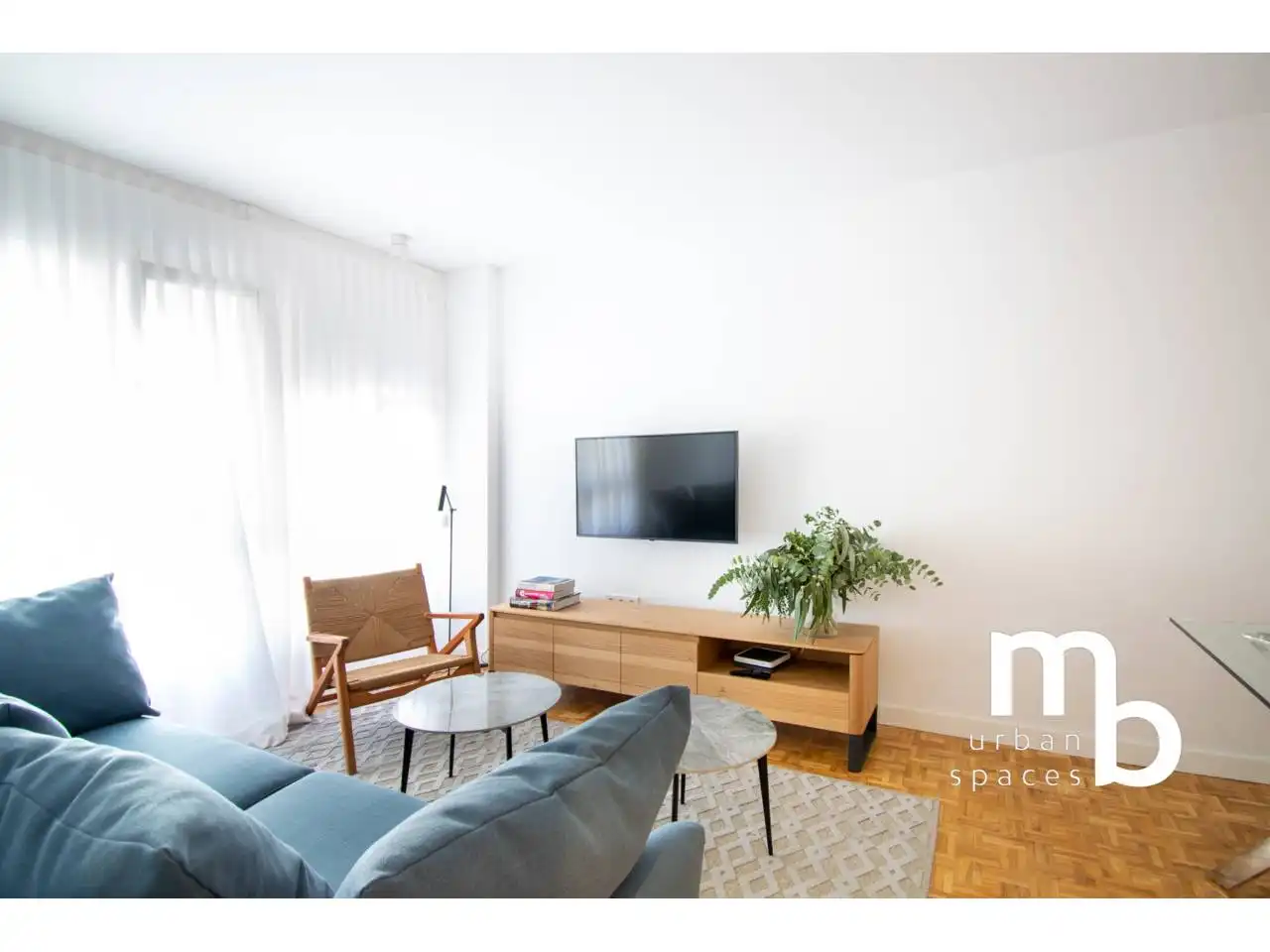Sala de estar de Piso de alquiler en Madrid con Aire acondicionado, Calefacción y Parquet