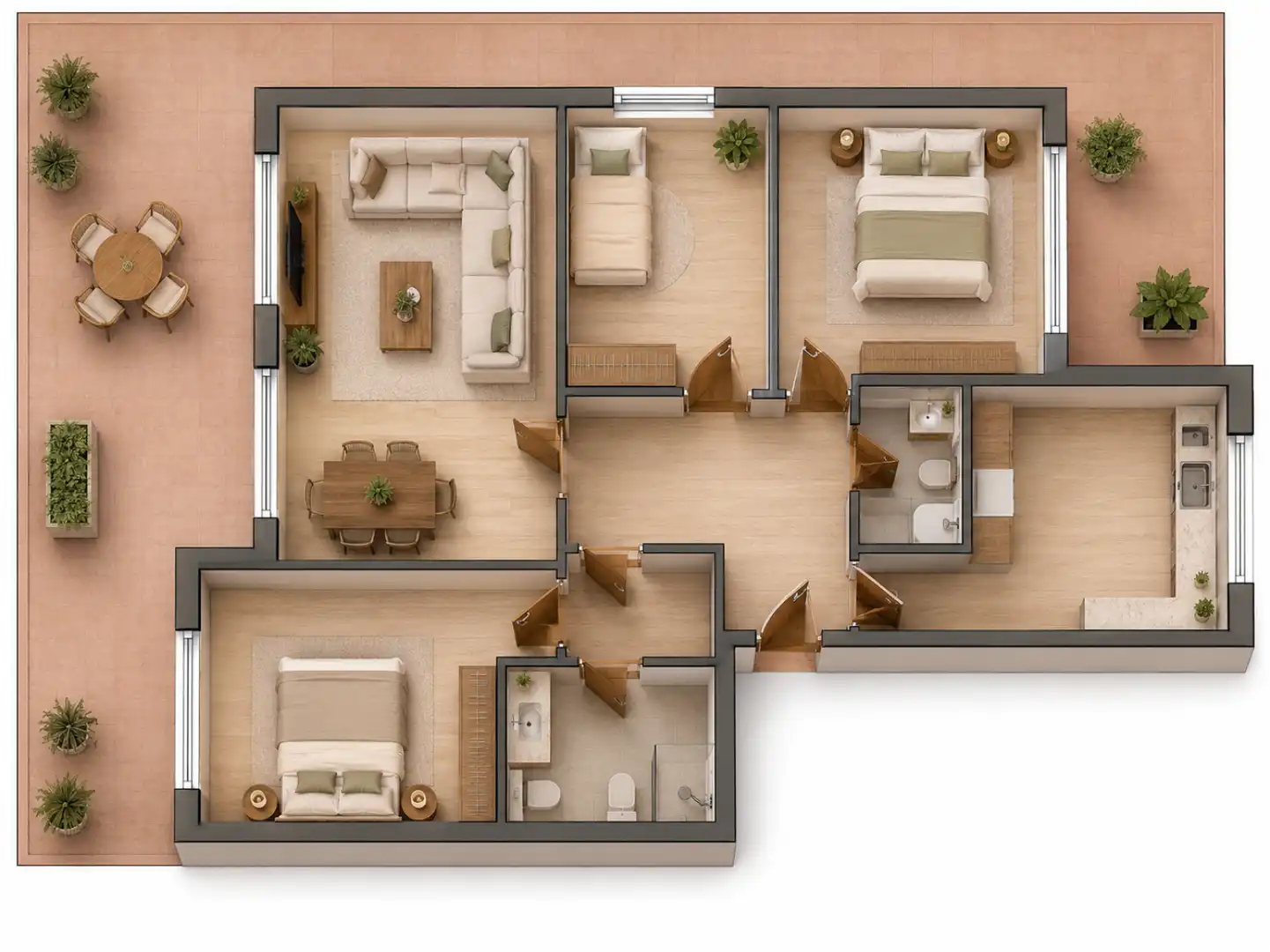 Flat for sale in Laredo  with Heating, Private garden and Terrace