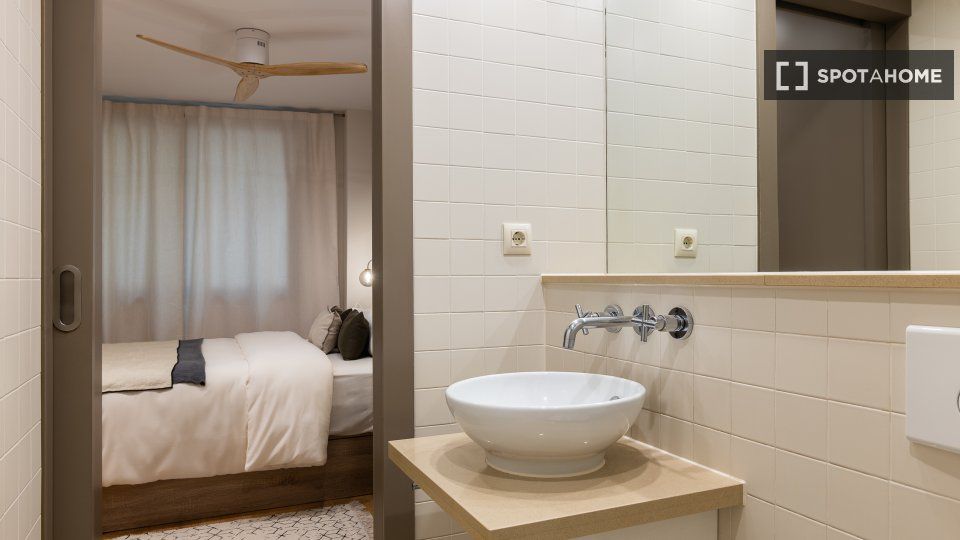 Bedroom of Flat to rent in  Barcelona Capital  with Air Conditioner, Heating and Furnished