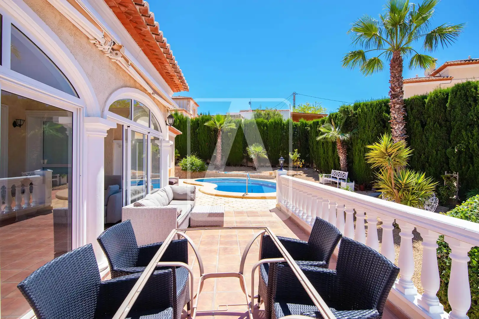 Terraza de Casa o chalet en venta en Calpe / Calp con Aire acondicionado, Calefacción y Jardín privado