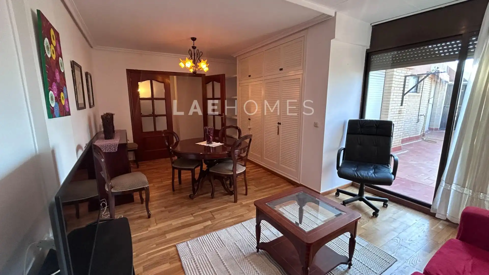 Living room of Attic for rent in El Campello  with Air Conditioner, Parquet flooring and Furnished