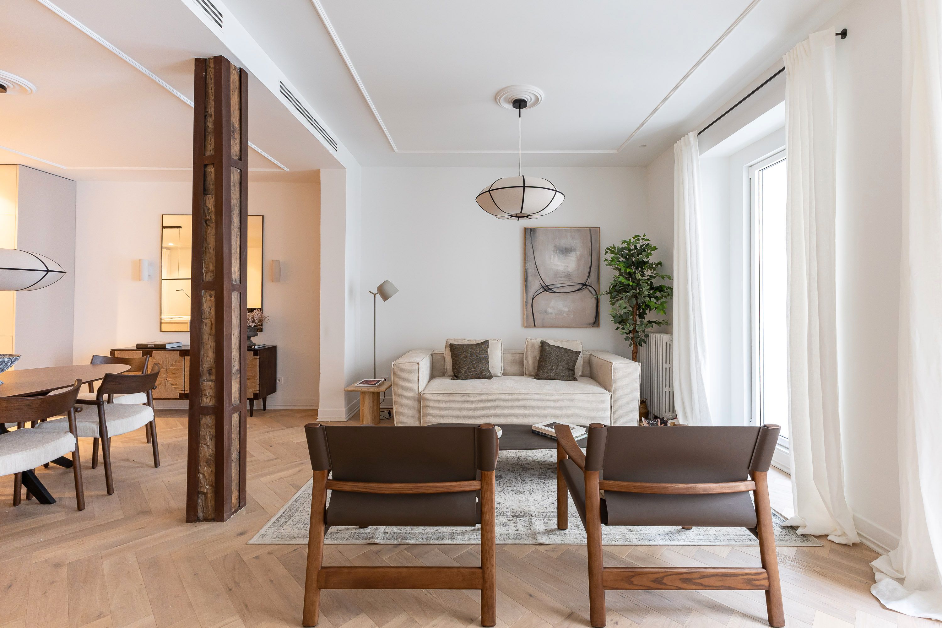 Sala de estar de Piso en venta en  Madrid Capital con Aire acondicionado, Calefacción y Amueblado