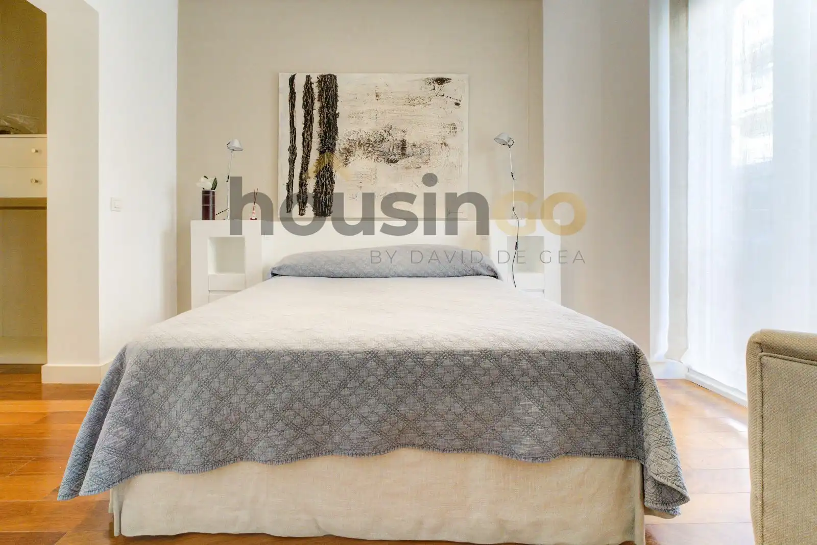 Schlafzimmer von Wohnung zum Verkauf in Madrid mit Klimaanlage, Heizung und Parkett