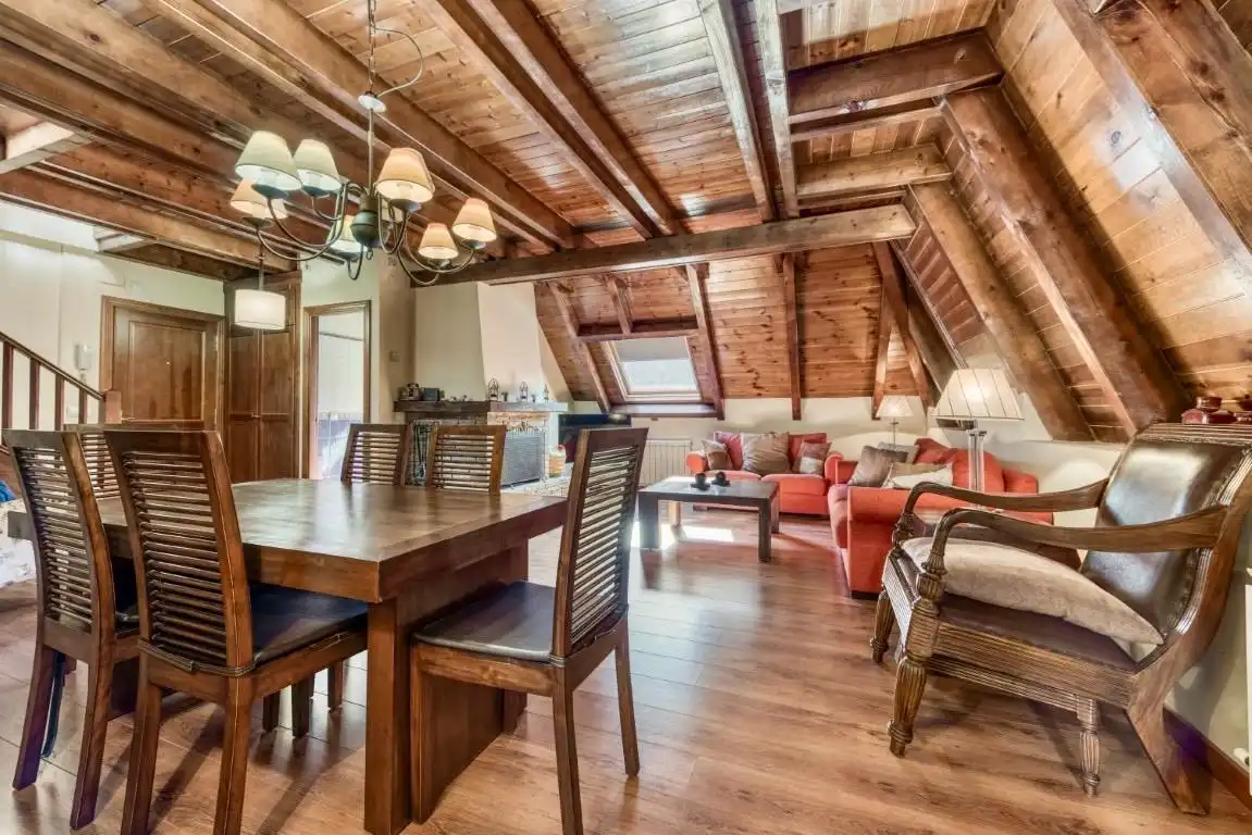 Dining room of Flat for rent in Vielha e Mijaran  with Heating, Parquet flooring and Furnished