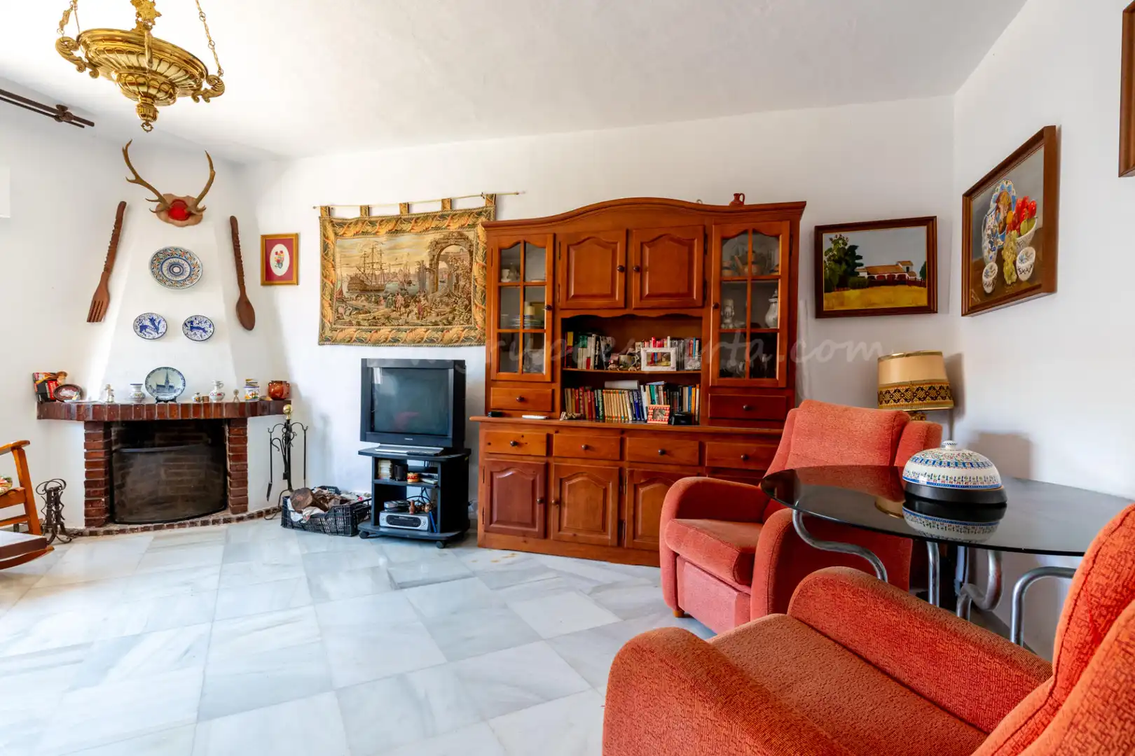 Sala de estar de Casa o chalet en venta en Villanueva del Ariscal con Aire acondicionado, Calefacción y Jardín privado
