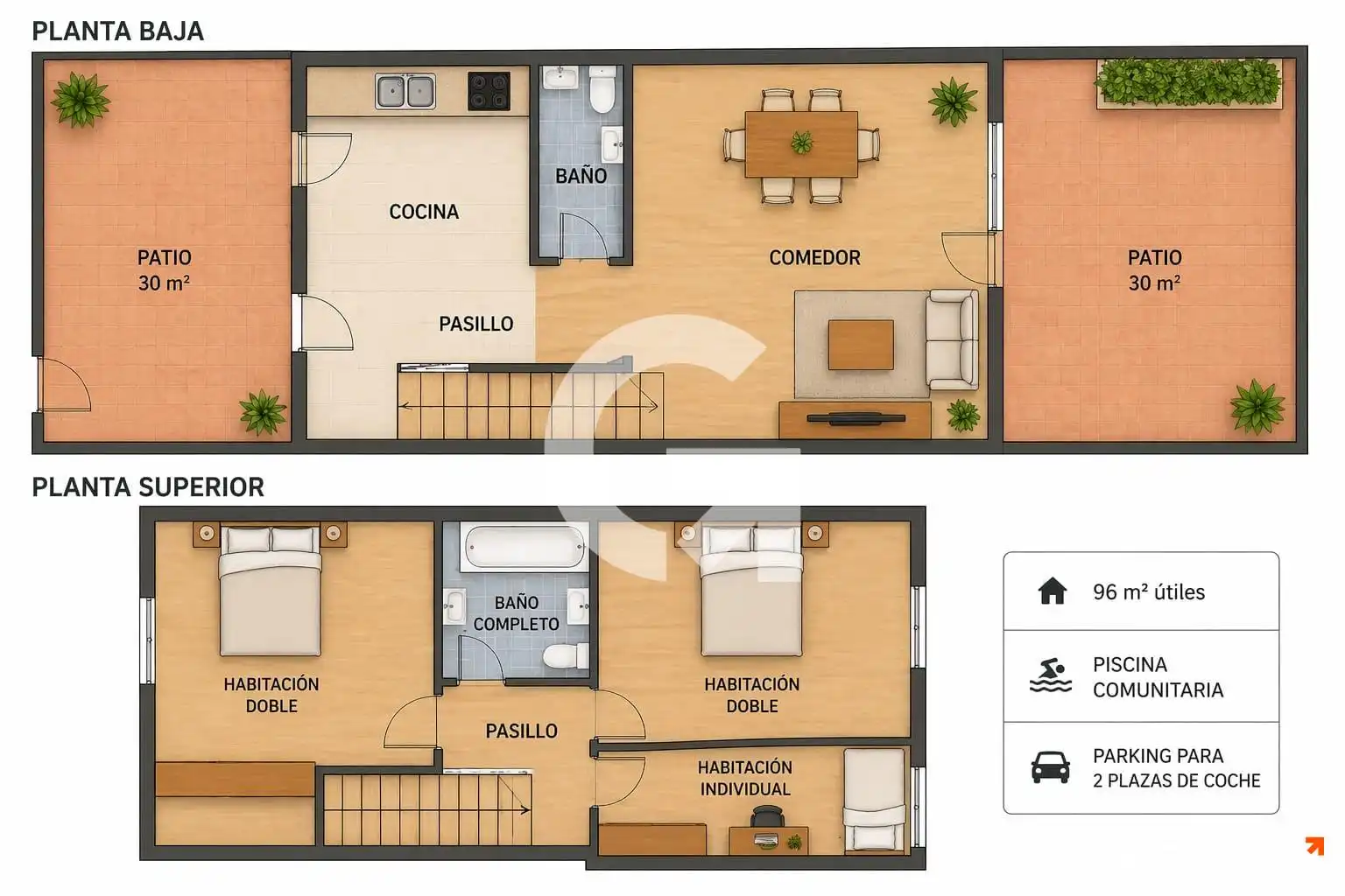 Casa adosada en venta en Sant Vicenç Dels Horts con Aire acondicionado, Calefacción y Jardín privado