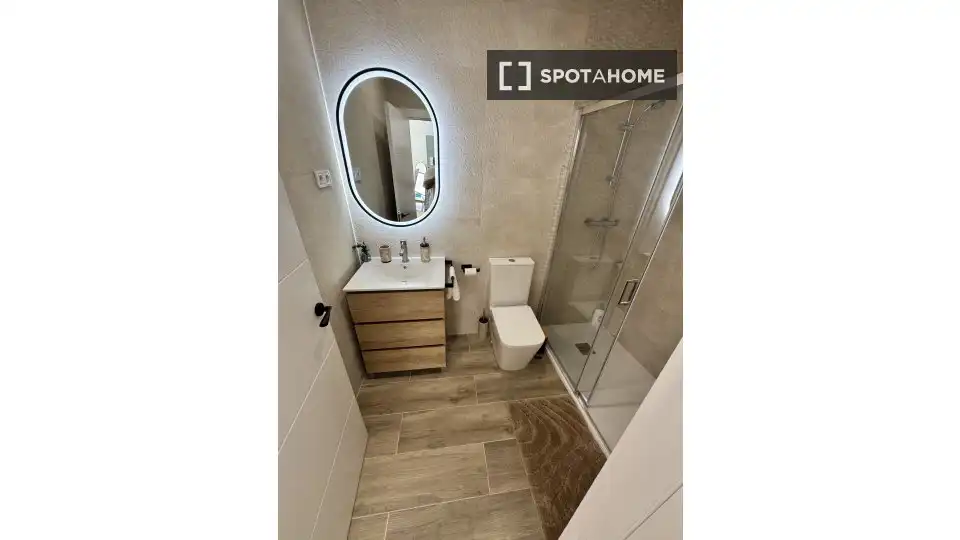 Baño de Apartamento para compartir en Málaga con Aire acondicionado, Terraza y Amueblado