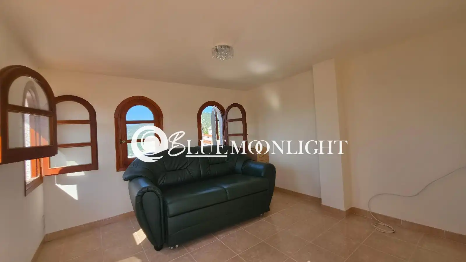 Sala de estar de Casa adosada en venta en Peñíscola / Peníscola con Calefacción, Jardín privado y Terraza