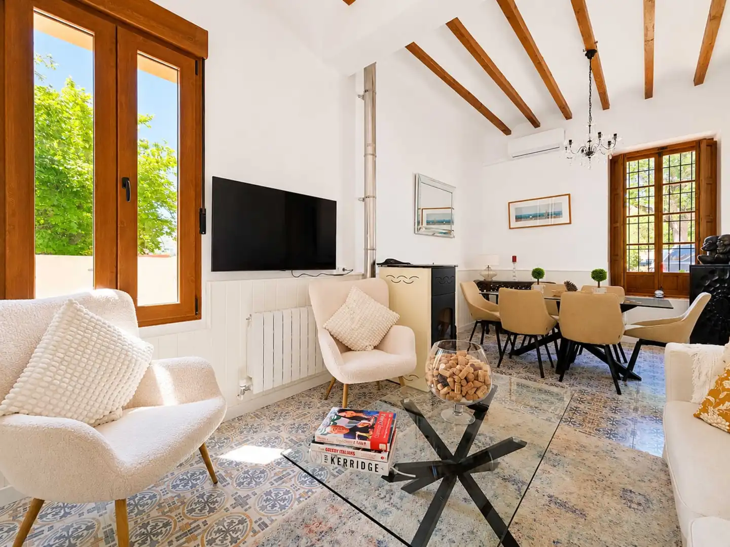 Wohnzimmer von Einfamilien-Reihenhaus zum Verkauf in El Pinós / Pinoso mit Terrasse