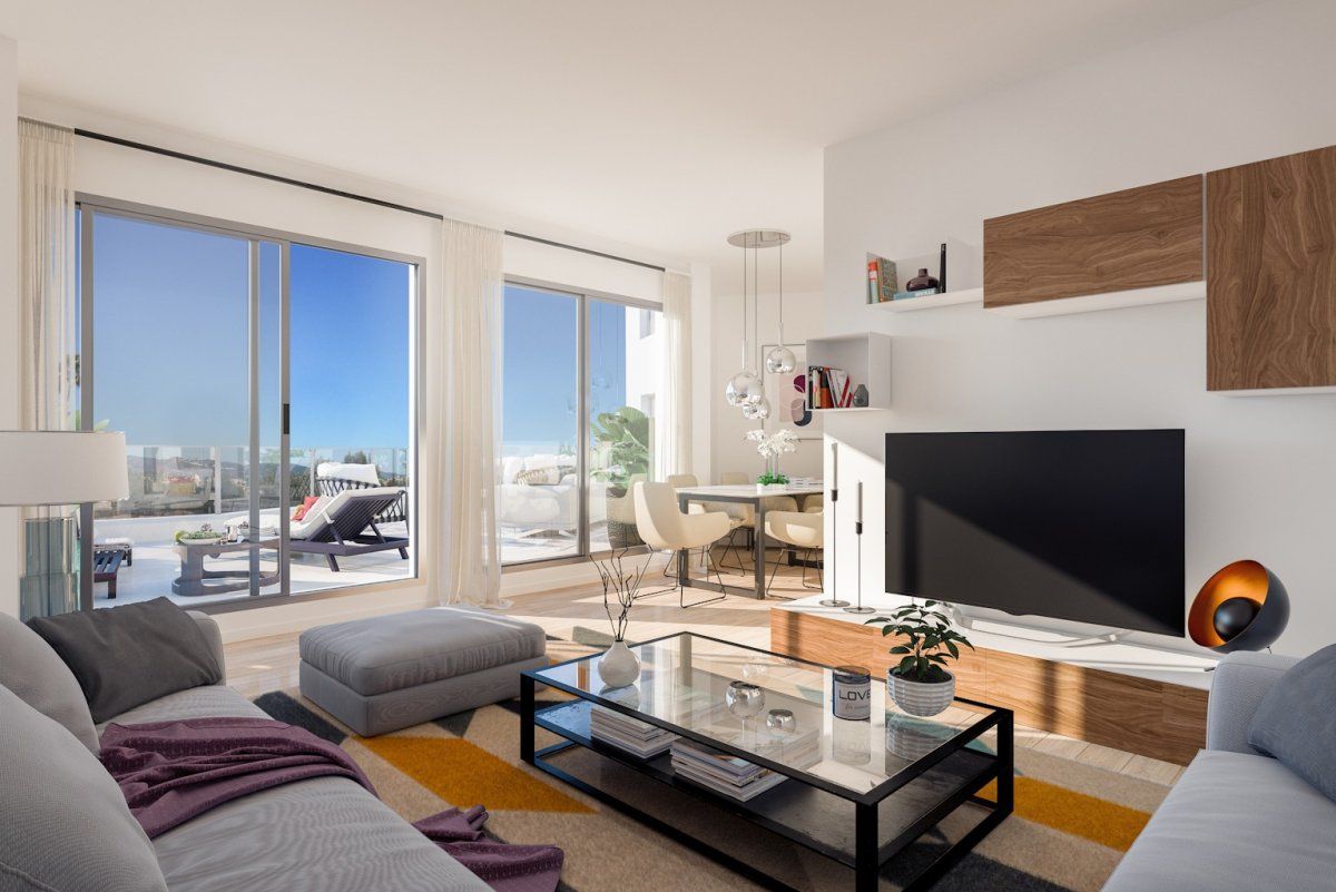 Living room of Flat for sale in Mijas  with Air Conditioner, Heating and Private garden