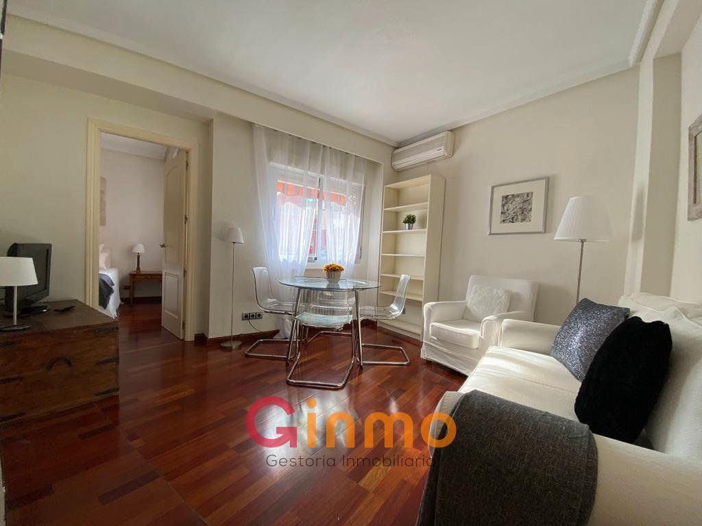 Sala d'estar de Pis de lloguer en  Madrid Capital amb Aire condicionat, Calefacció i Parquet