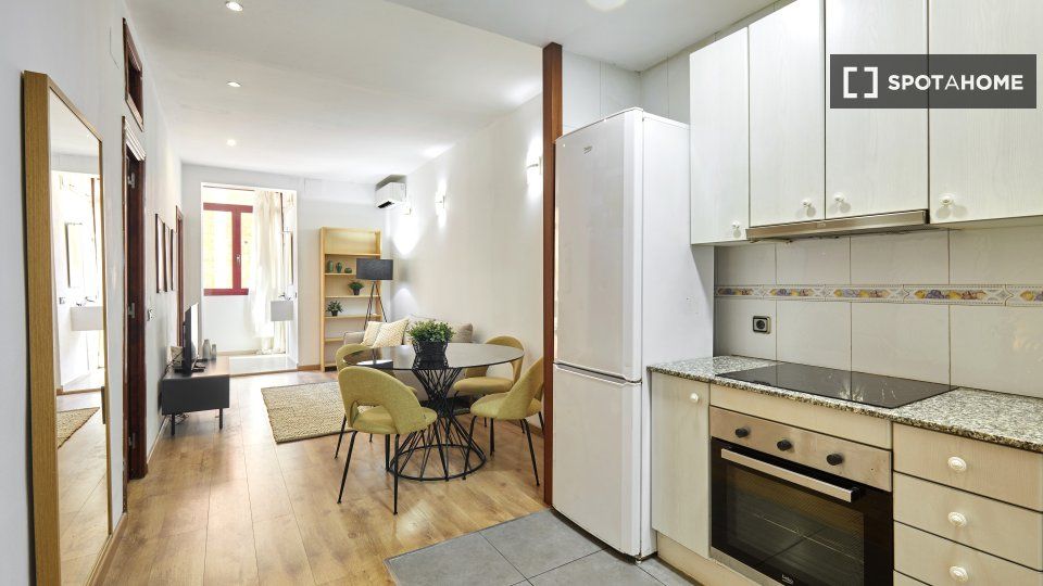 Kitchen of Flat to rent in  Barcelona Capital  with Air Conditioner, Heating and Furnished