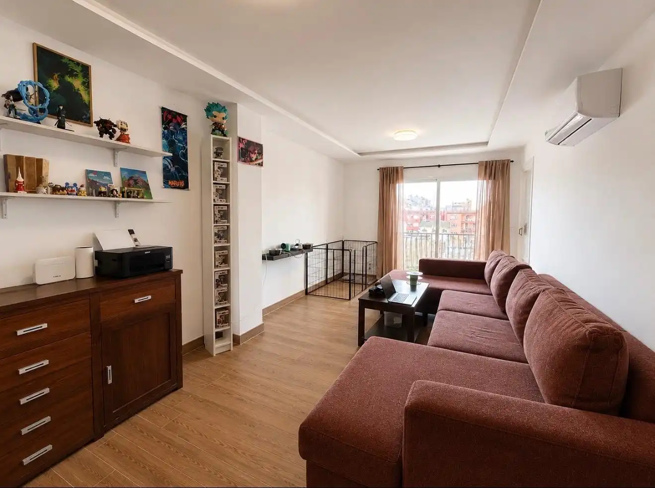 Wohnzimmer von Wohnung zum Verkauf in  Palma de Mallorca mit Parkett und Balkon