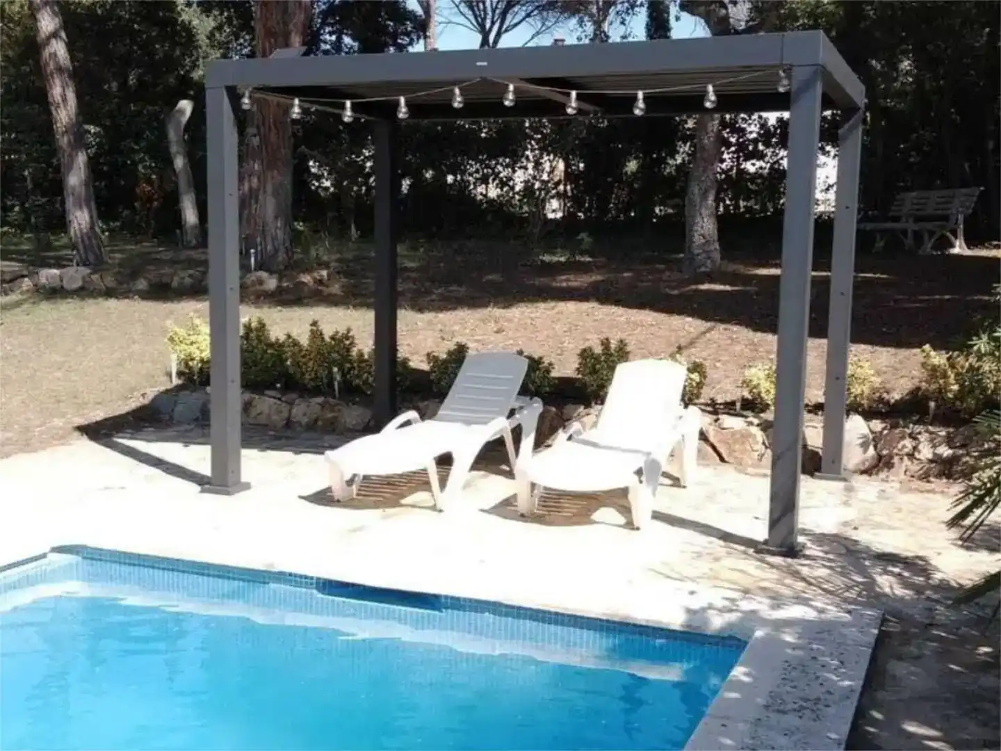 Piscina de Casa o xalet de lloguer en Llagostera amb Aire condicionat, Jardí privat i Parquet