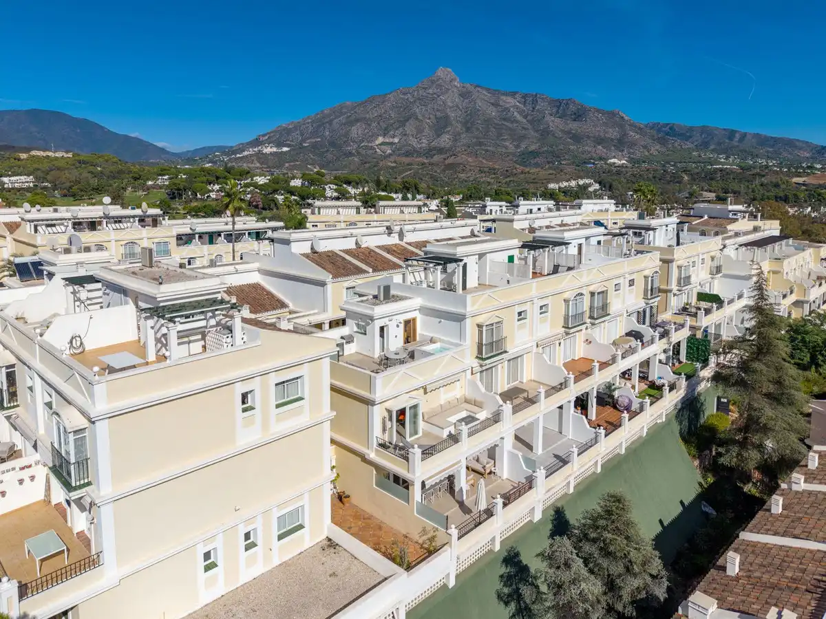 Exterior view of Detached homes for sale in Marbella  with Air Conditioner, Terrace and Community pool