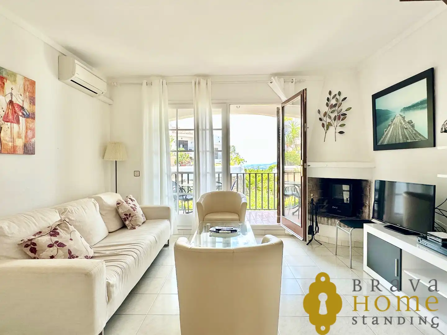 Sala de estar de Casa o chalet en venta en Roses con Aire acondicionado, Terraza y Balcón