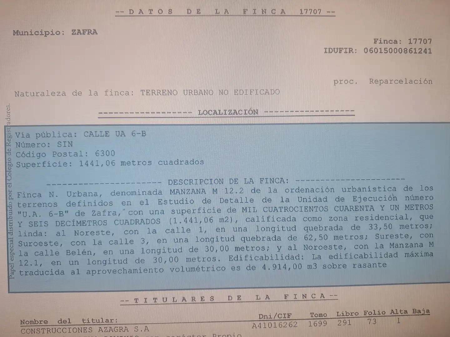 Grundstücke und Bauplätze zum Verkauf in Zafra, imagen 6