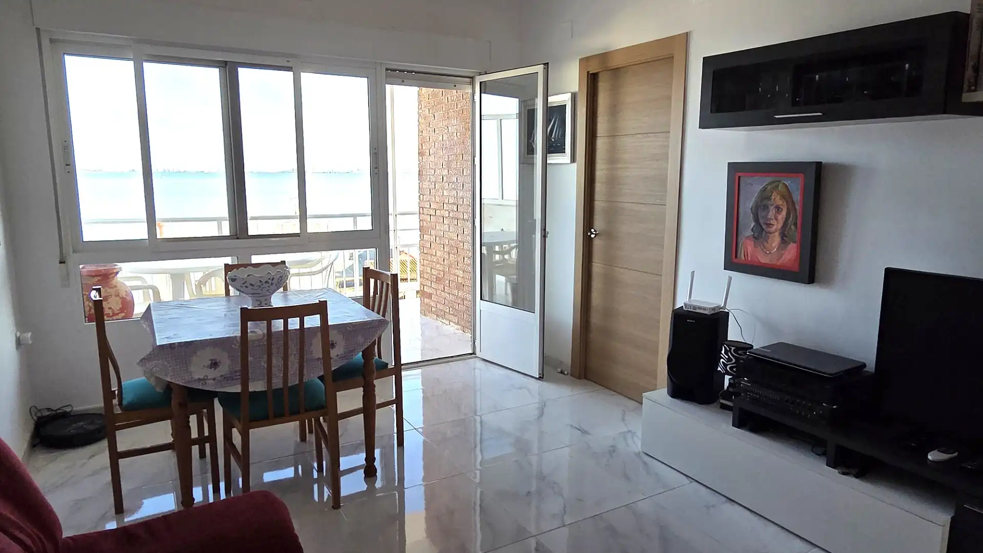 Living room of Flat for sale in Cartagena  with Terrace, Furnished and Oven