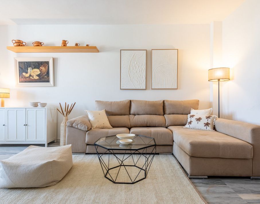 Sala de estar de Piso en venta en Benalmádena con Amueblado, Horno y Lavadora